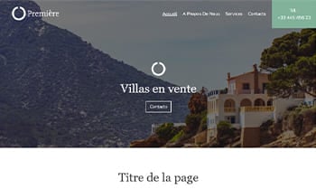 Template site villa à vendre